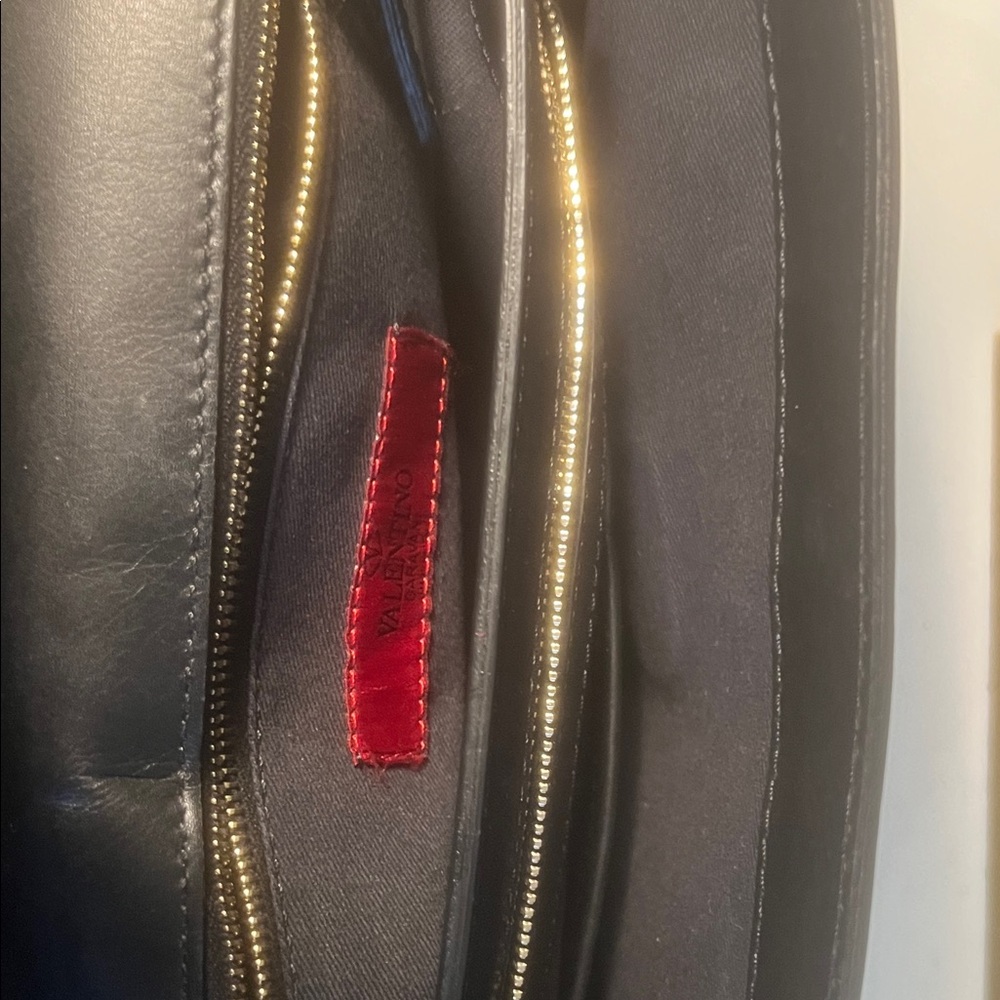 Valentino Garavani Black Studded Satchel - Picture 10 of 11